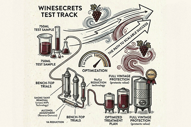 From water recovery to wine filtration to final adjustment — precision protects what matters.